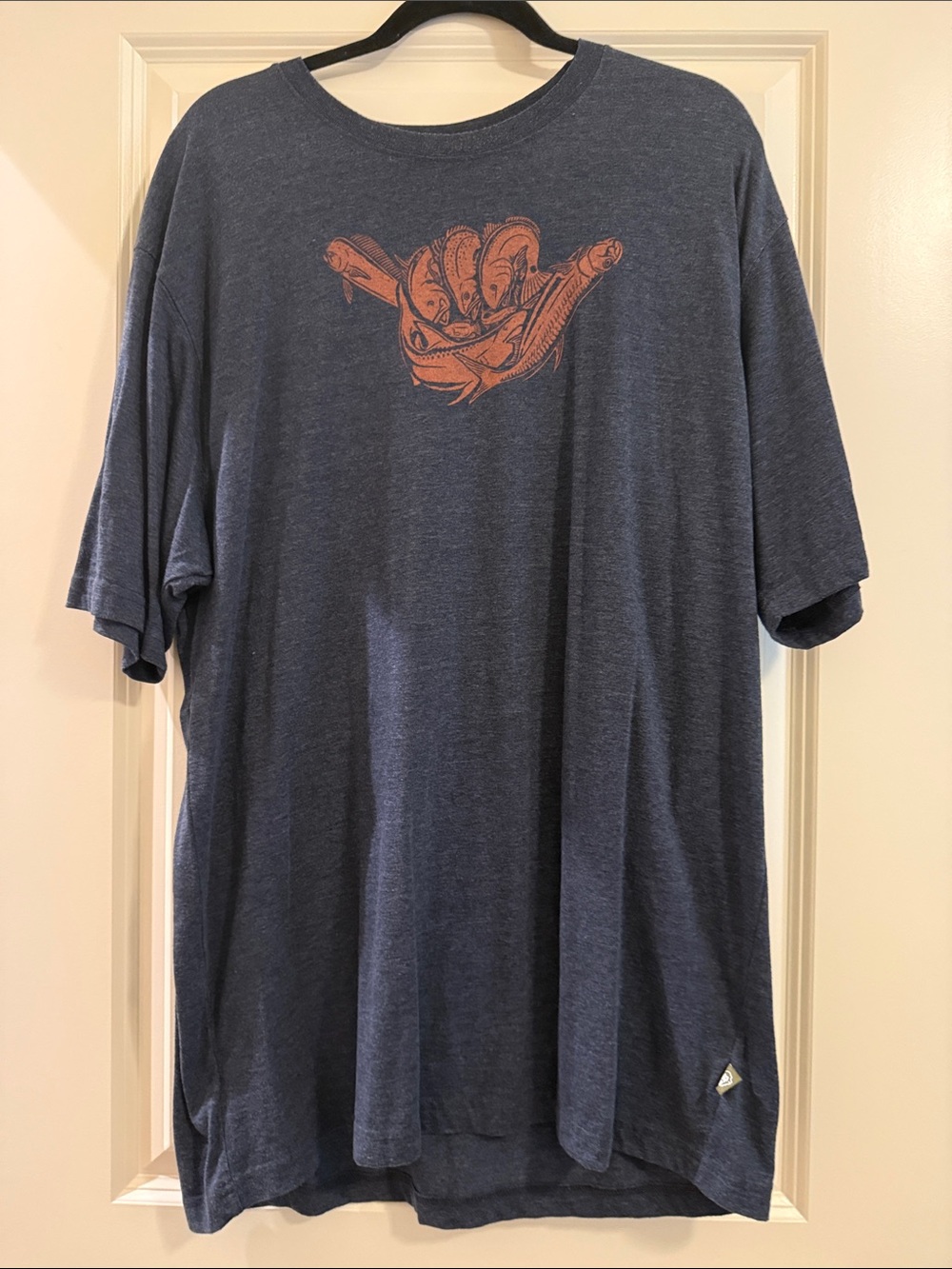 Howler Brothers Navy Short-Sleeve Tee with Orange Graphic